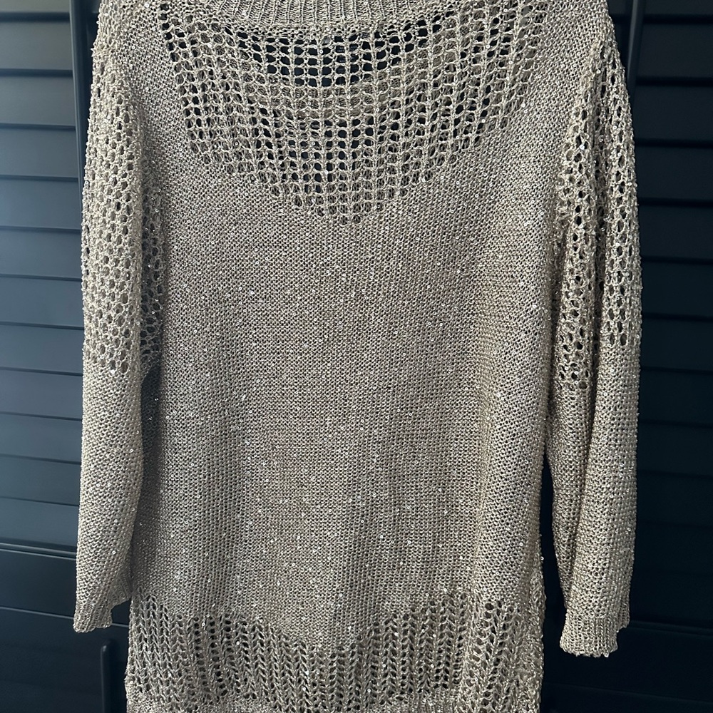 Lauren Michelle Open-Knit Cardigan - Tan